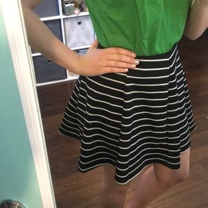 Stripped mini skirt